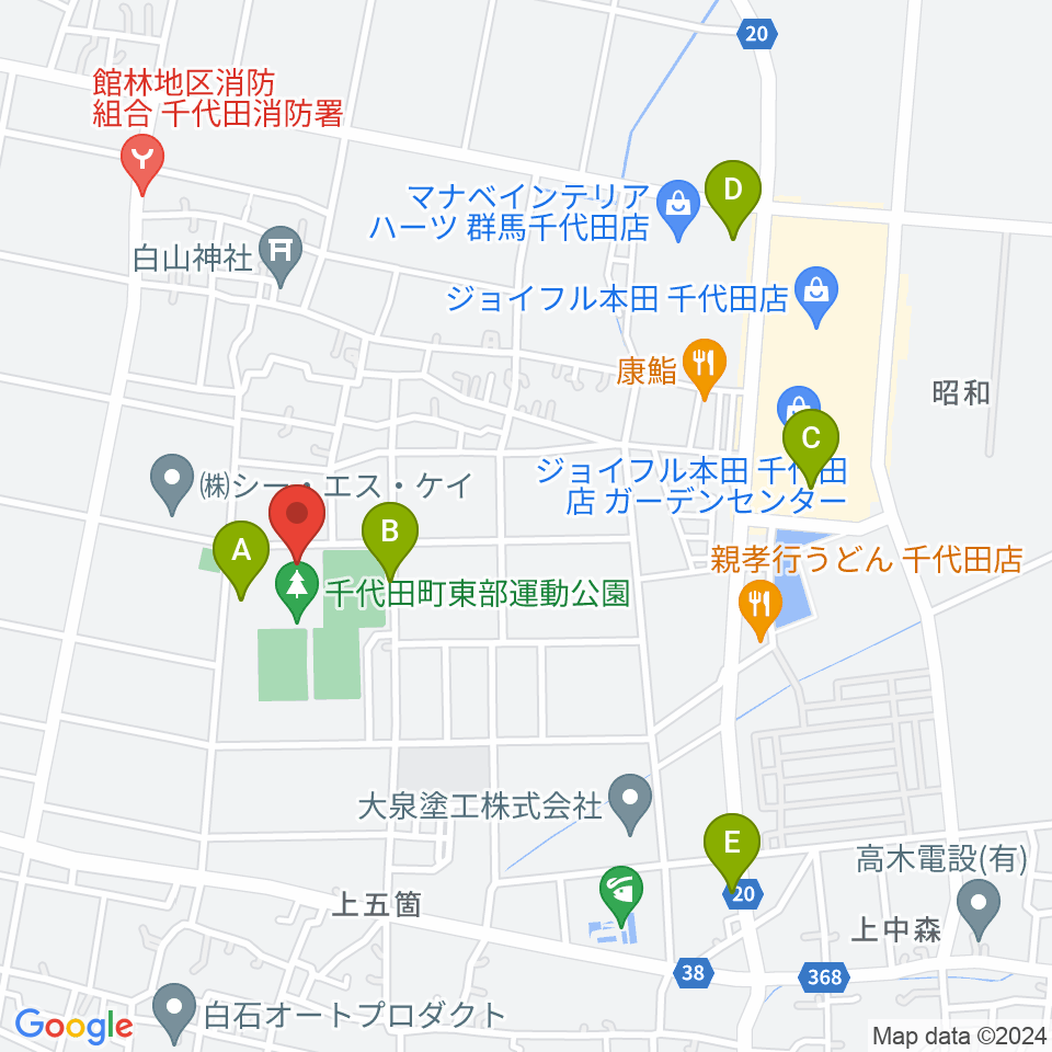 KAKINUMAアリーナ 千代田町総合体育館周辺の駐車場・コインパーキング一覧地図