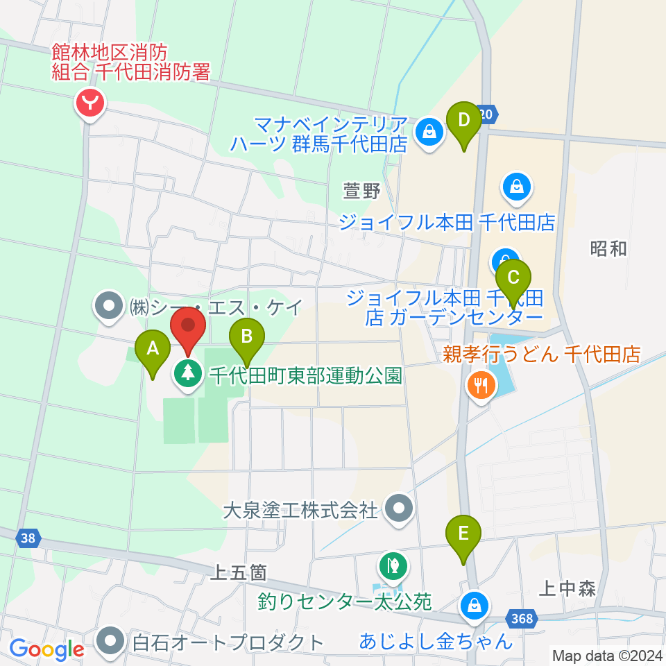 KAKINUMAアリーナ 千代田町総合体育館周辺の駐車場・コインパーキング一覧地図