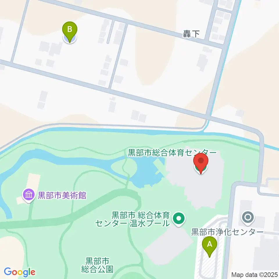 黒部市総合体育センター周辺の駐車場・コインパーキング一覧地図