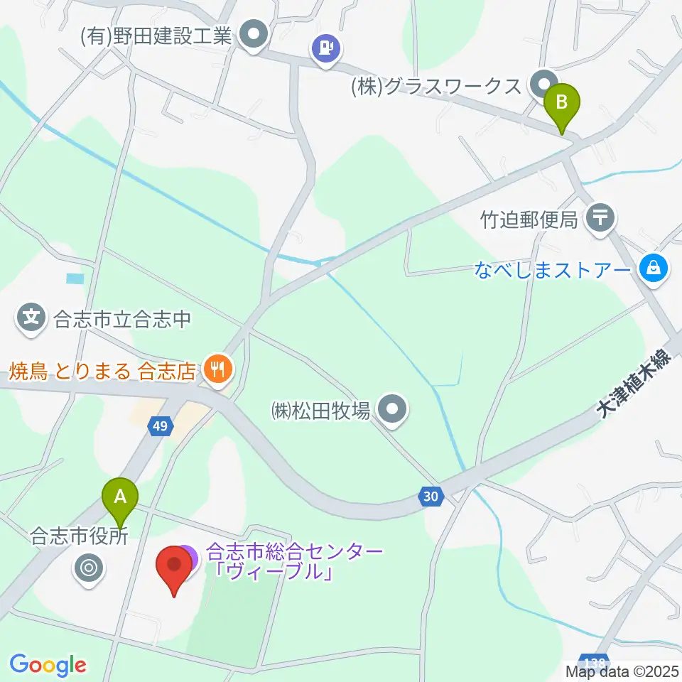 合志市文化会館周辺の駐車場・コインパーキング一覧地図