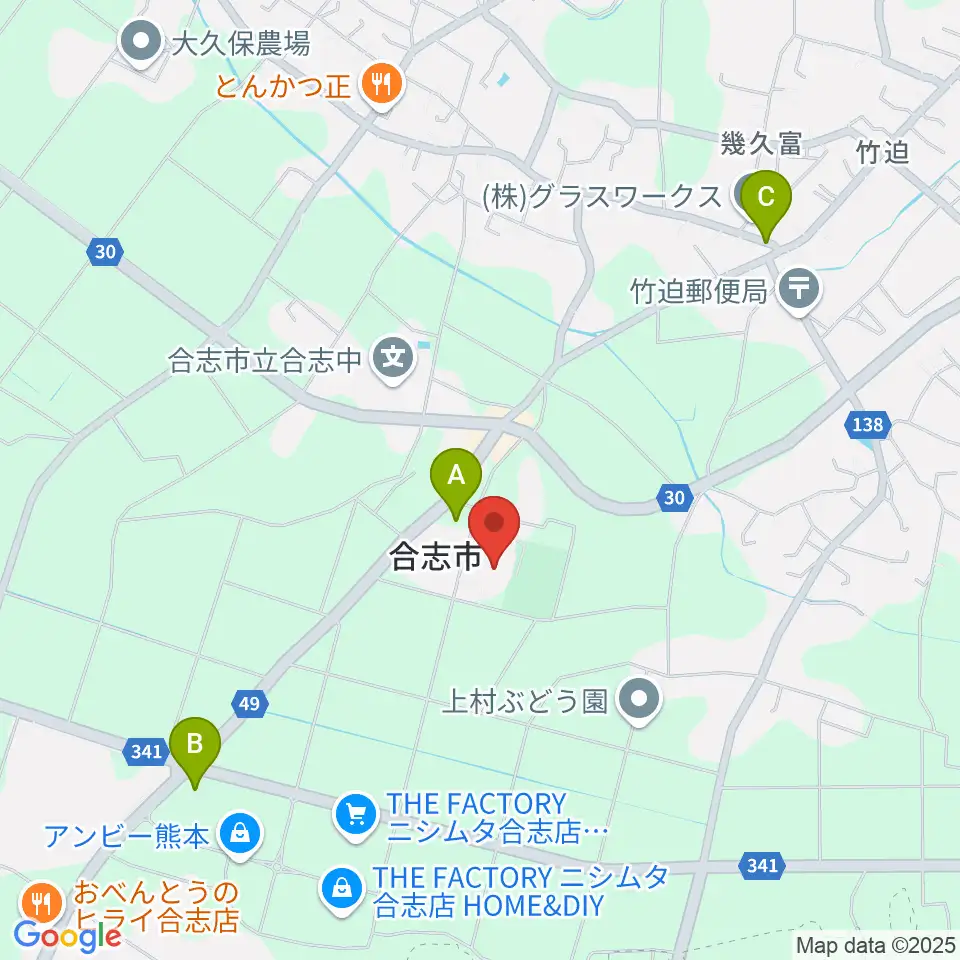 合志市文化会館周辺の駐車場・コインパーキング一覧地図