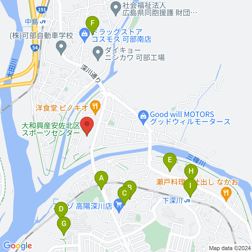 大和興産安佐北区スポーツセンター周辺の駐車場・コインパーキング一覧地図