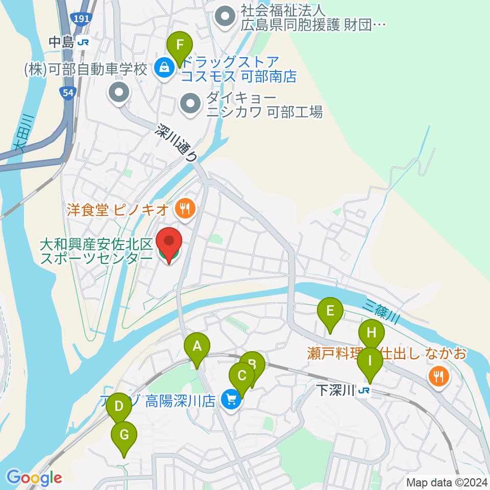 大和興産安佐北区スポーツセンター周辺の駐車場・コインパーキング一覧地図