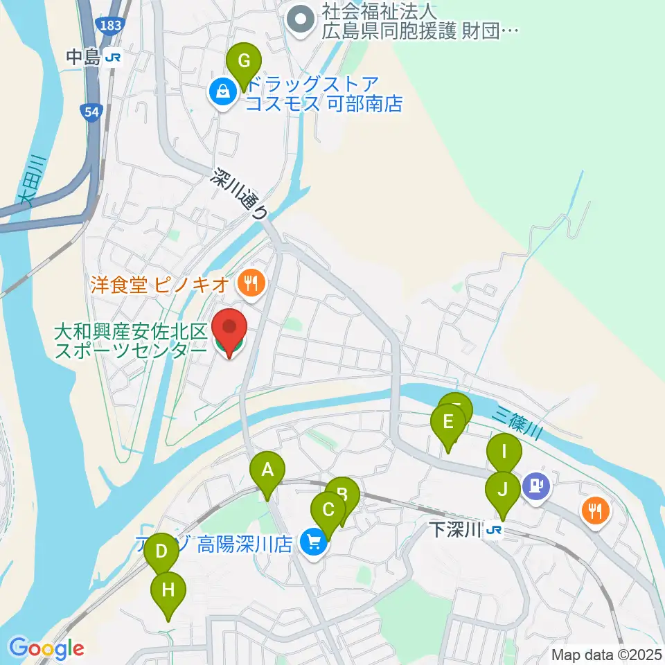 大和興産安佐北区スポーツセンター周辺の駐車場・コインパーキング一覧地図