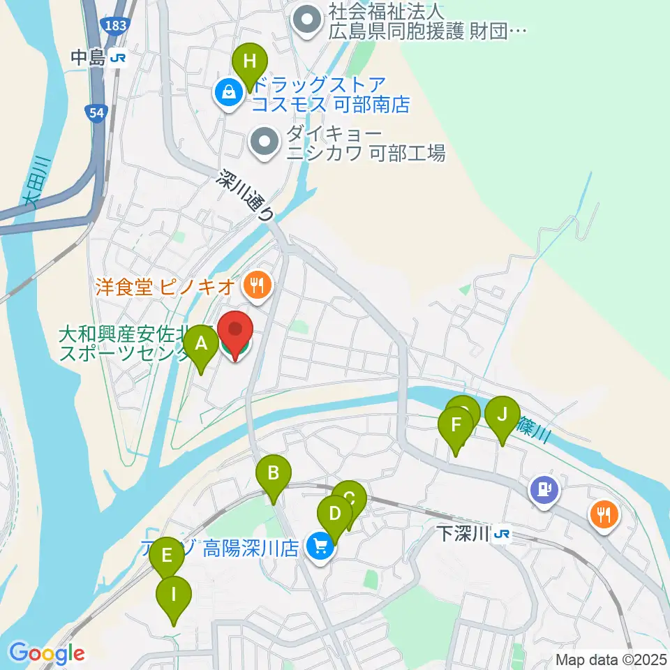 大和興産安佐北区スポーツセンター周辺の駐車場・コインパーキング一覧地図