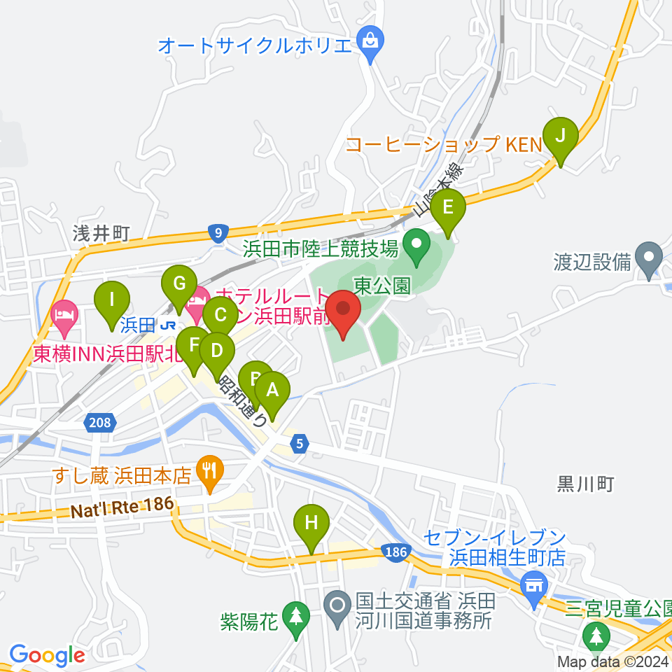 島根県立体育館周辺の駐車場・コインパーキング一覧地図