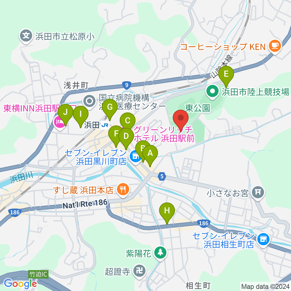 島根県立体育館周辺の駐車場・コインパーキング一覧地図