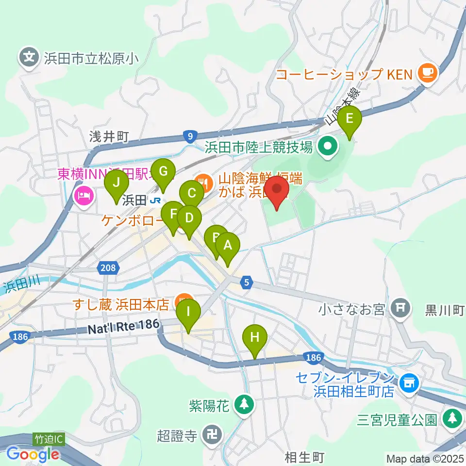 島根県立体育館周辺の駐車場・コインパーキング一覧地図