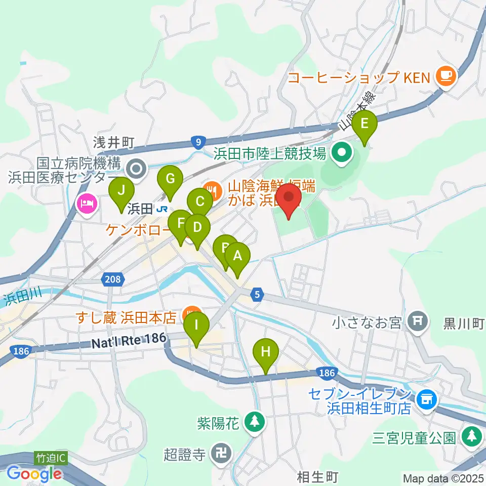 島根県立体育館周辺の駐車場・コインパーキング一覧地図