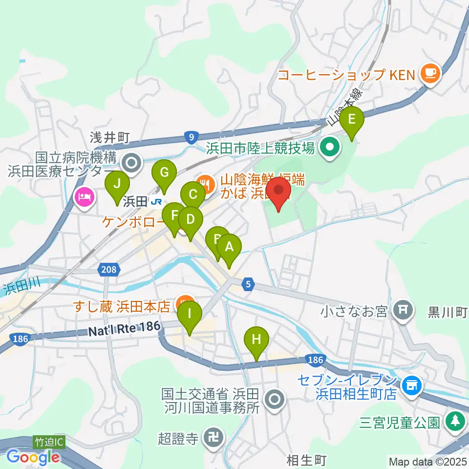 島根県立体育館周辺の駐車場・コインパーキング一覧地図