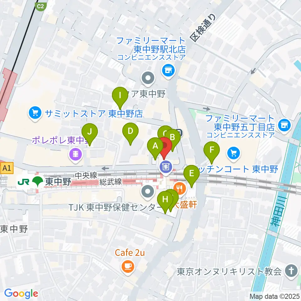 ヴァイオリン工房レゾネイト周辺の駐車場・コインパーキング一覧地図