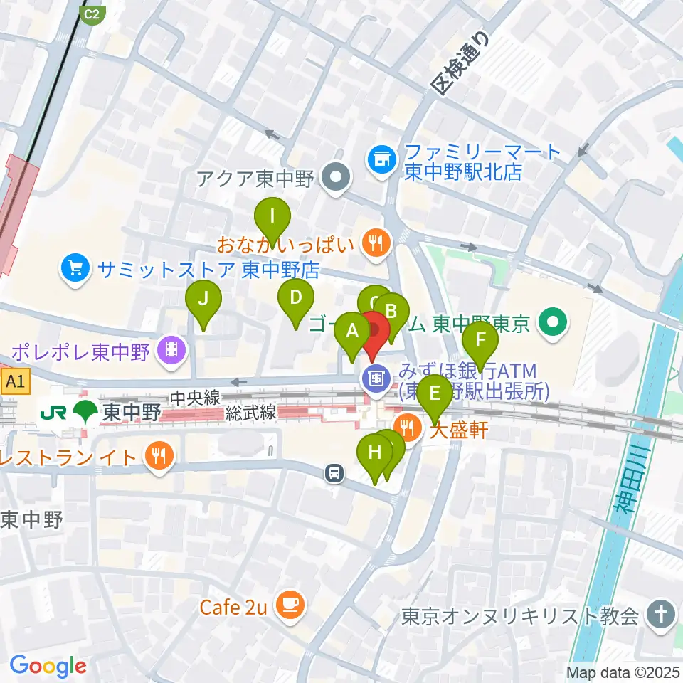 ヴァイオリン工房レゾネイト周辺の駐車場・コインパーキング一覧地図