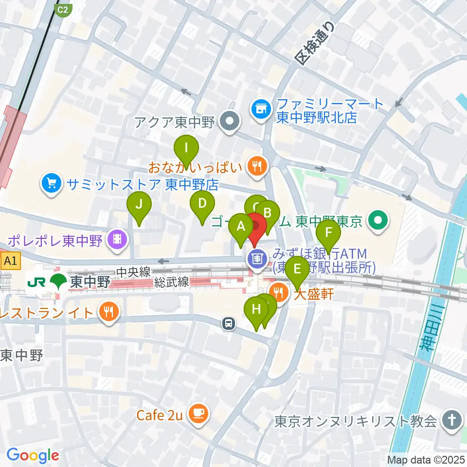 ヴァイオリン工房レゾネイト周辺の駐車場・コインパーキング一覧地図