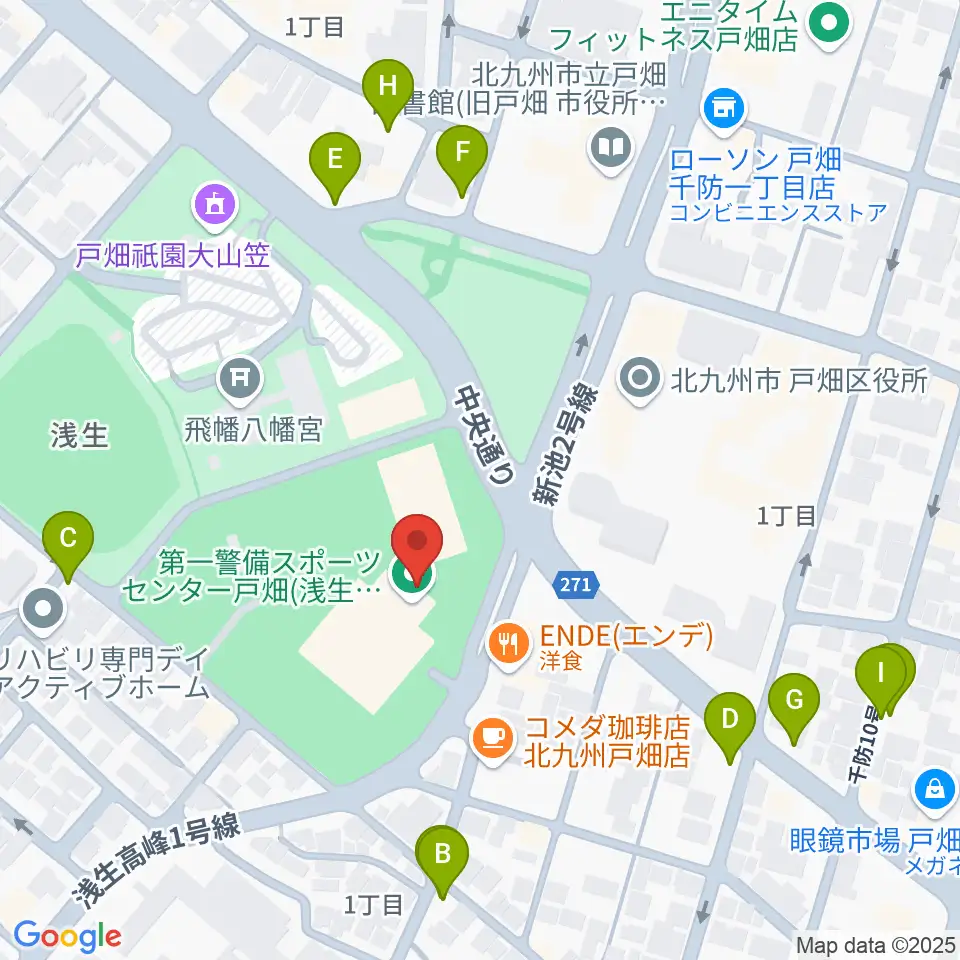 第一警備スポーツセンター戸畑周辺の駐車場・コインパーキング一覧地図