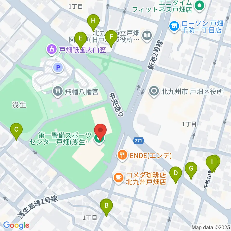 第一警備スポーツセンター戸畑周辺の駐車場・コインパーキング一覧地図
