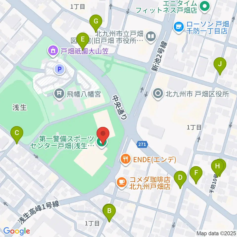 第一警備スポーツセンター戸畑周辺の駐車場・コインパーキング一覧地図