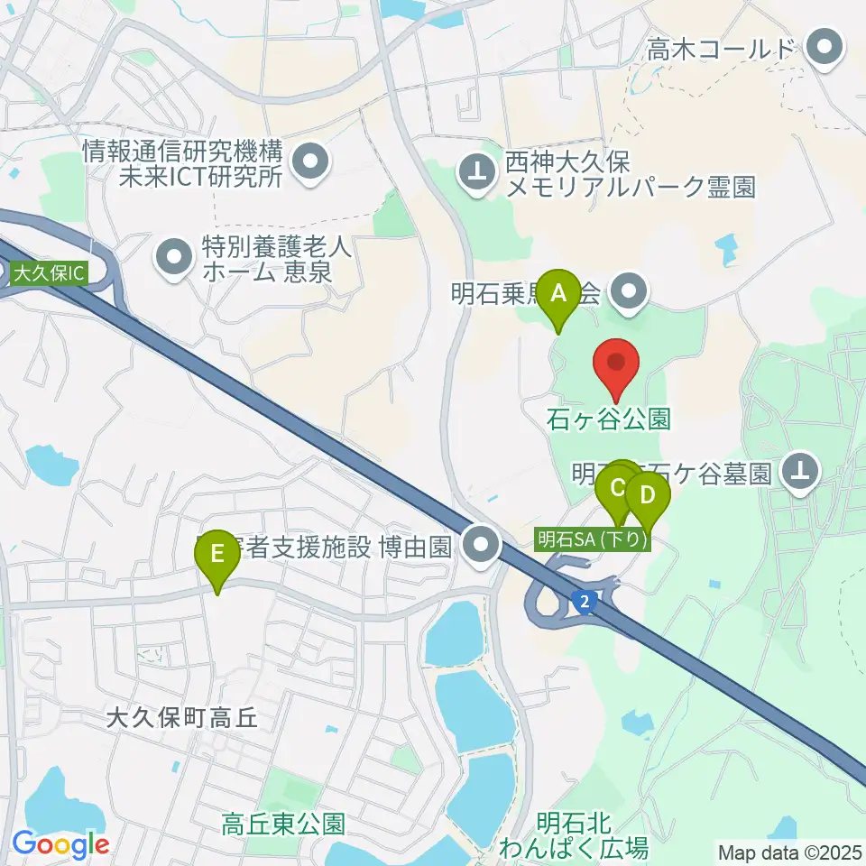 明石中央体育会館周辺の駐車場・コインパーキング一覧地図