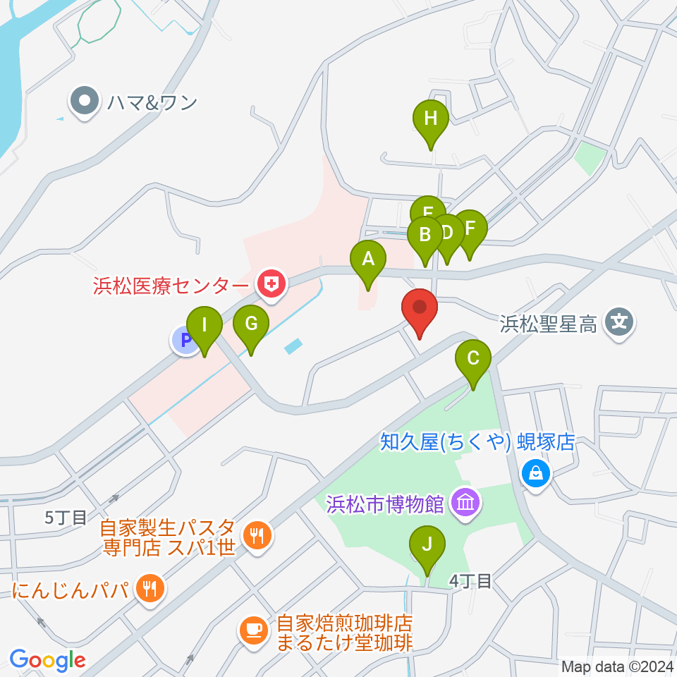 夢・汎ホール周辺の駐車場・コインパーキング一覧地図