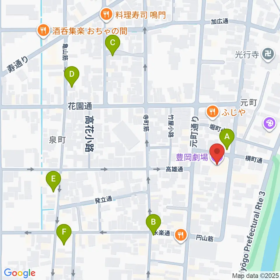 豊岡劇場周辺の駐車場・コインパーキング一覧地図