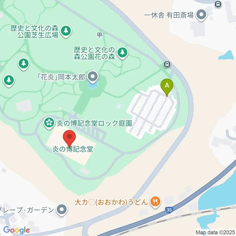 炎の博記念堂周辺の駐車場・コインパーキング一覧地図