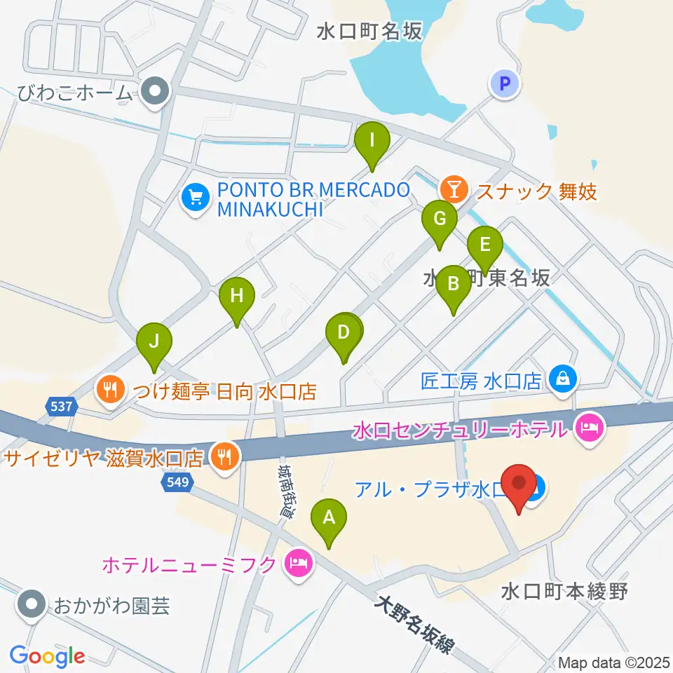 水口アレックスシネマ周辺の駐車場・コインパーキング一覧地図