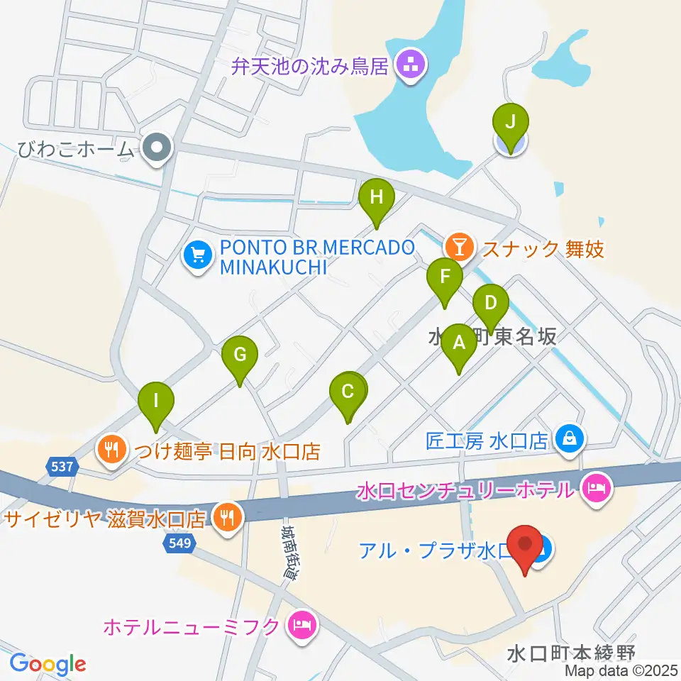 水口アレックスシネマ周辺の駐車場・コインパーキング一覧地図