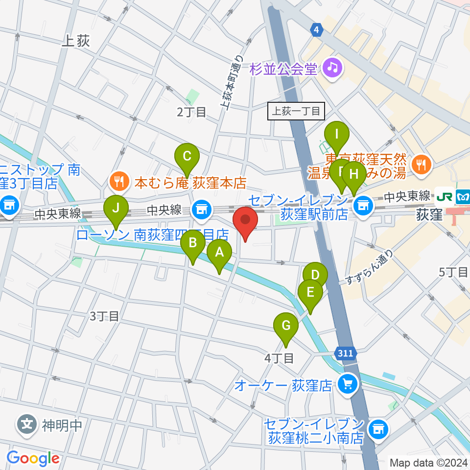 鶴屋弓弦店周辺の駐車場・コインパーキング一覧地図