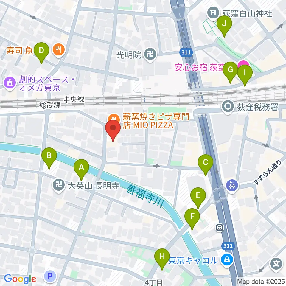 鶴屋弓弦店周辺の駐車場・コインパーキング一覧地図