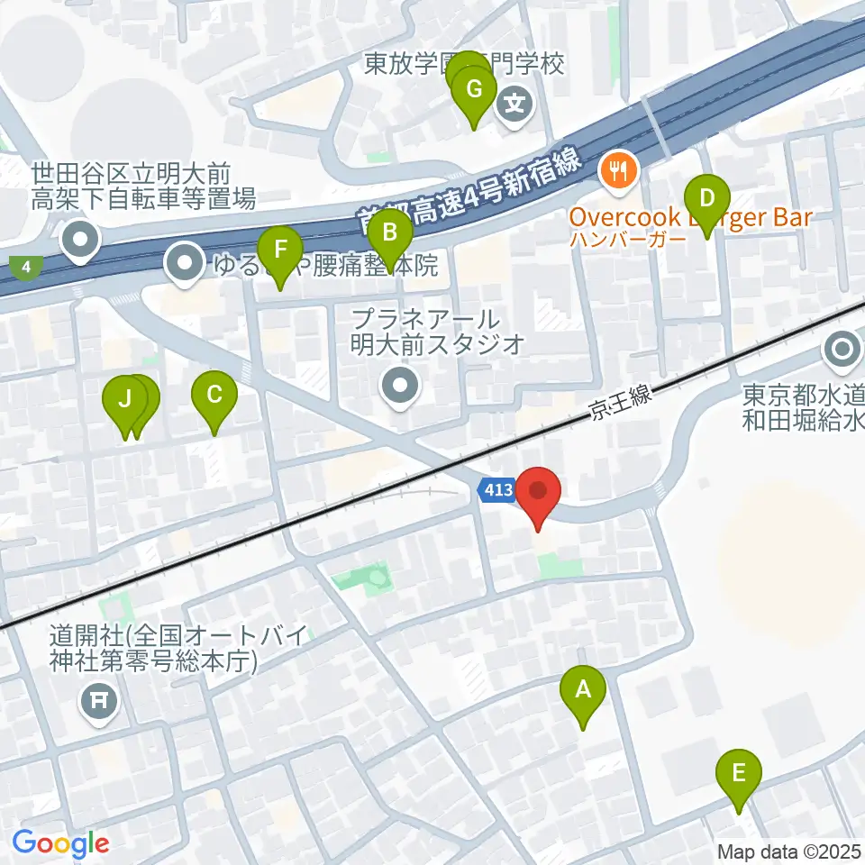スタジオ・イヴ Stringraphy周辺の駐車場・コインパーキング一覧地図