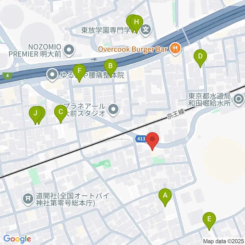 スタジオ・イヴ Stringraphy周辺の駐車場・コインパーキング一覧地図