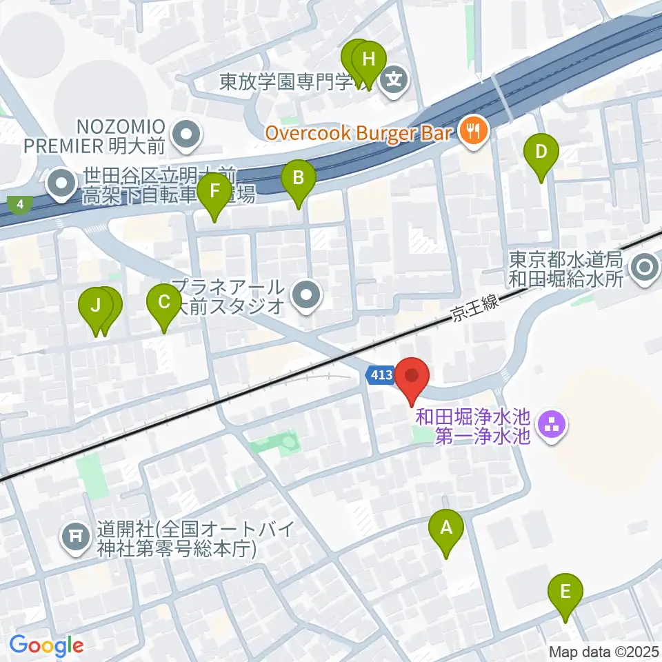 スタジオ・イヴ Stringraphy周辺の駐車場・コインパーキング一覧地図