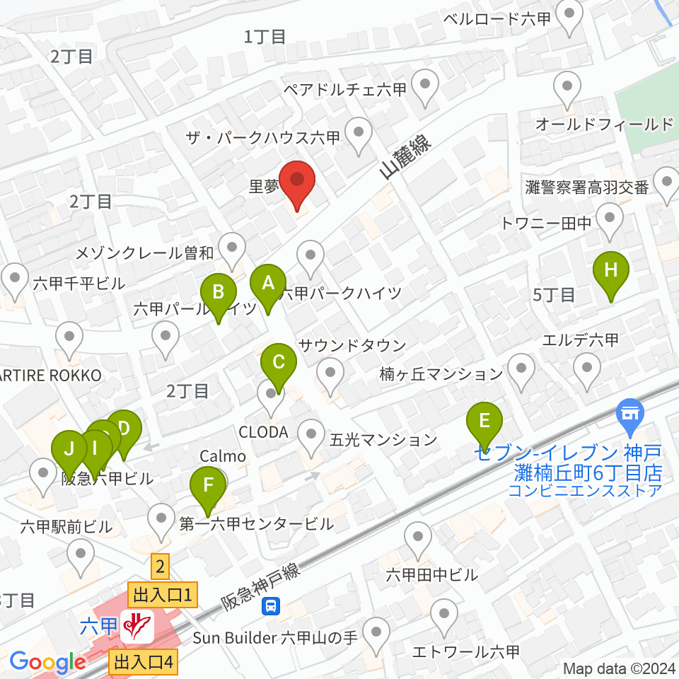 里夢 SATOM周辺の駐車場・コインパーキング一覧地図