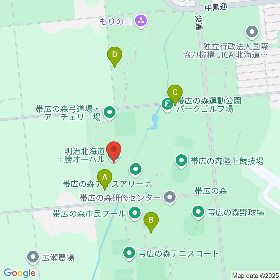 明治北海道十勝オーバル周辺の駐車場・コインパーキング一覧地図