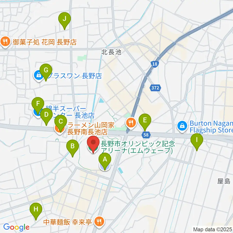 エムウェーブ周辺の駐車場・コインパーキング一覧地図