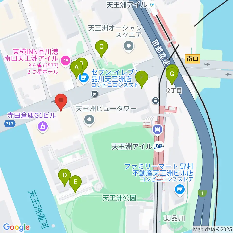 寺田倉庫G3-6F周辺の駐車場・コインパーキング一覧地図