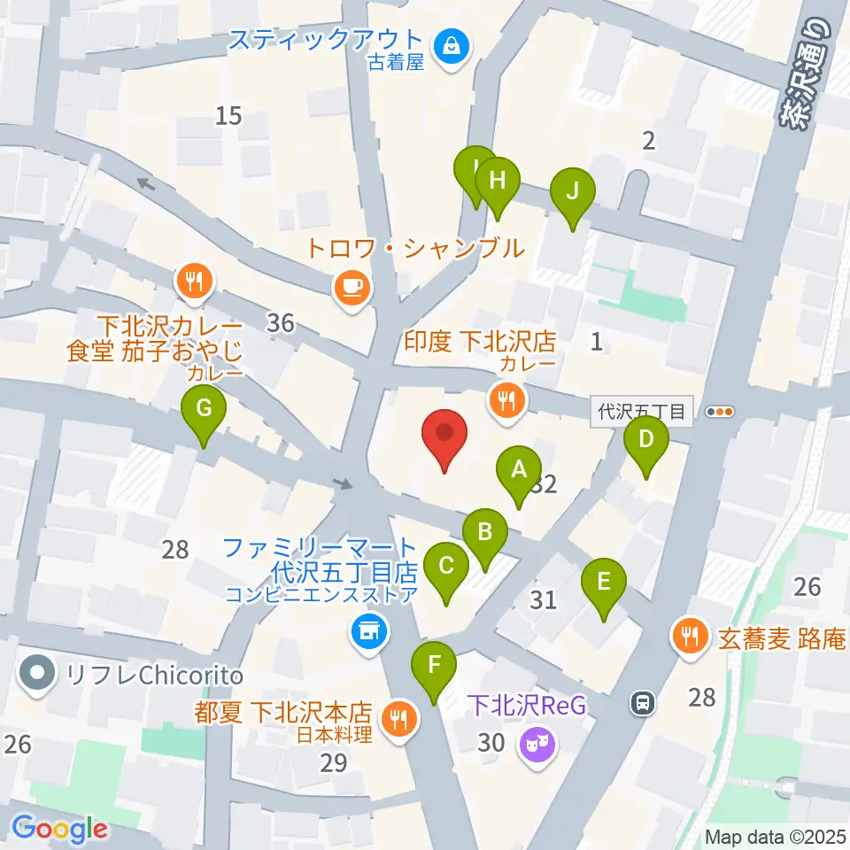 下北沢トリウッド周辺の駐車場・コインパーキング一覧地図
