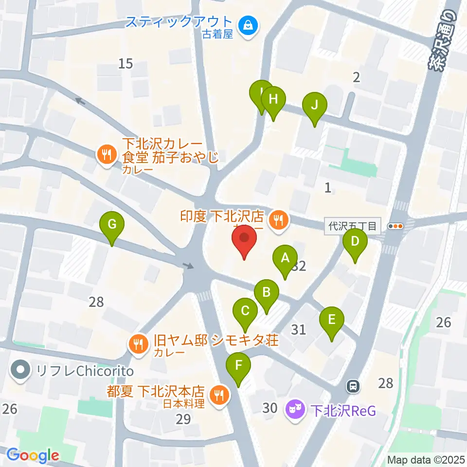 下北沢トリウッド周辺の駐車場・コインパーキング一覧地図