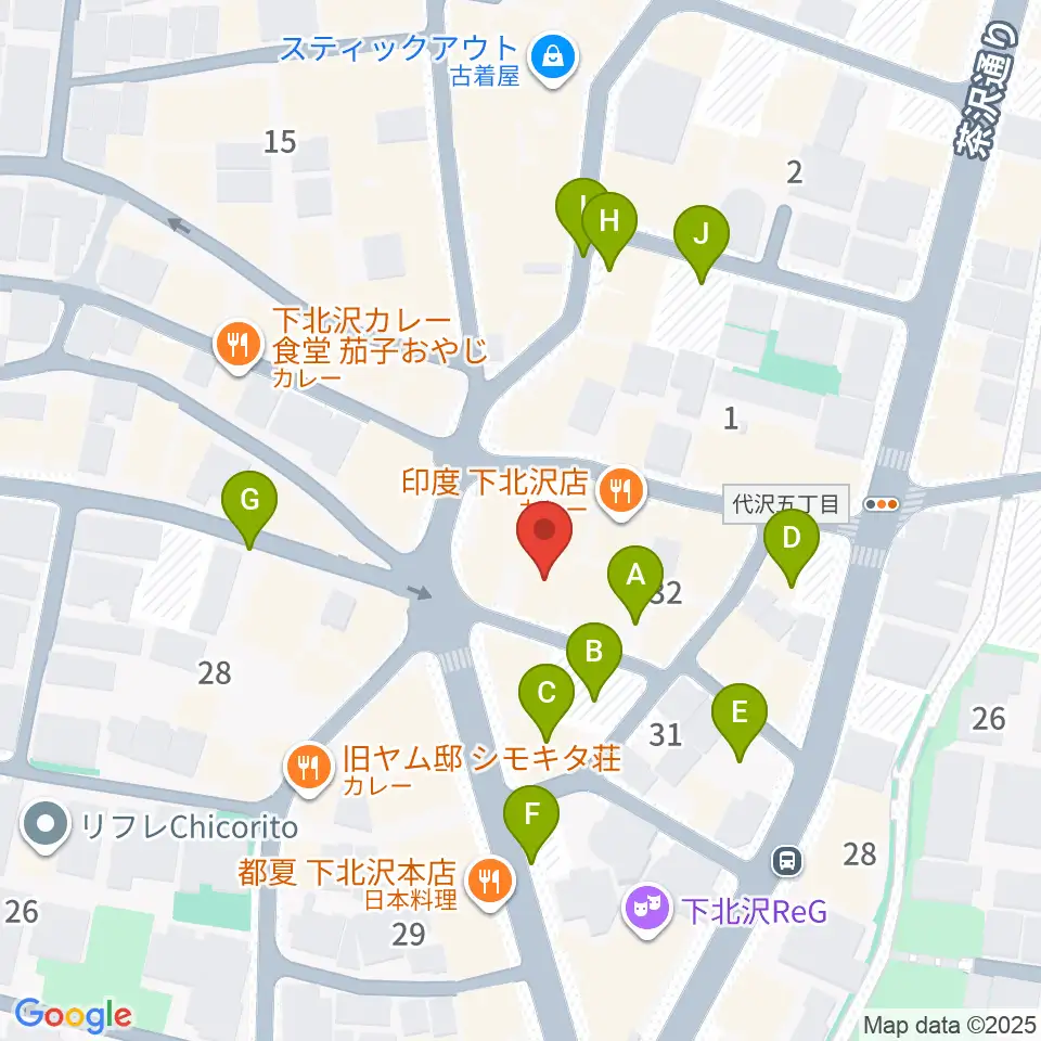 下北沢トリウッド周辺の駐車場・コインパーキング一覧地図