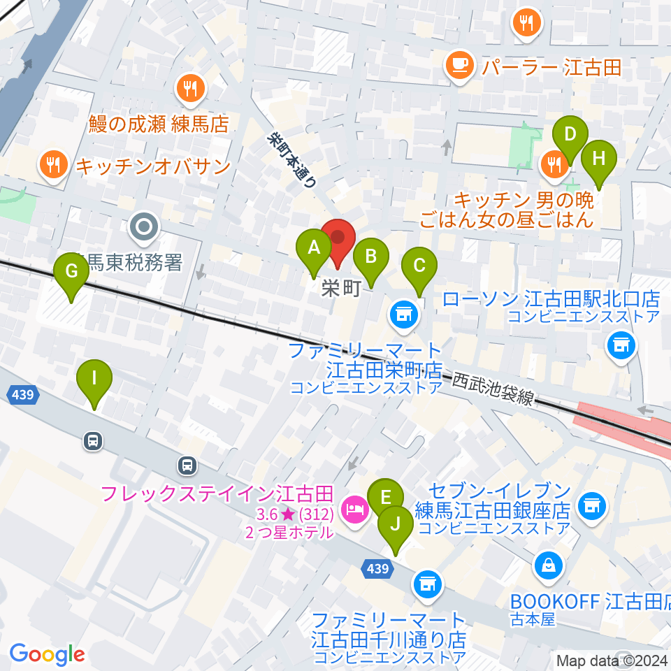 江古田管楽器修理工房周辺の駐車場・コインパーキング一覧地図