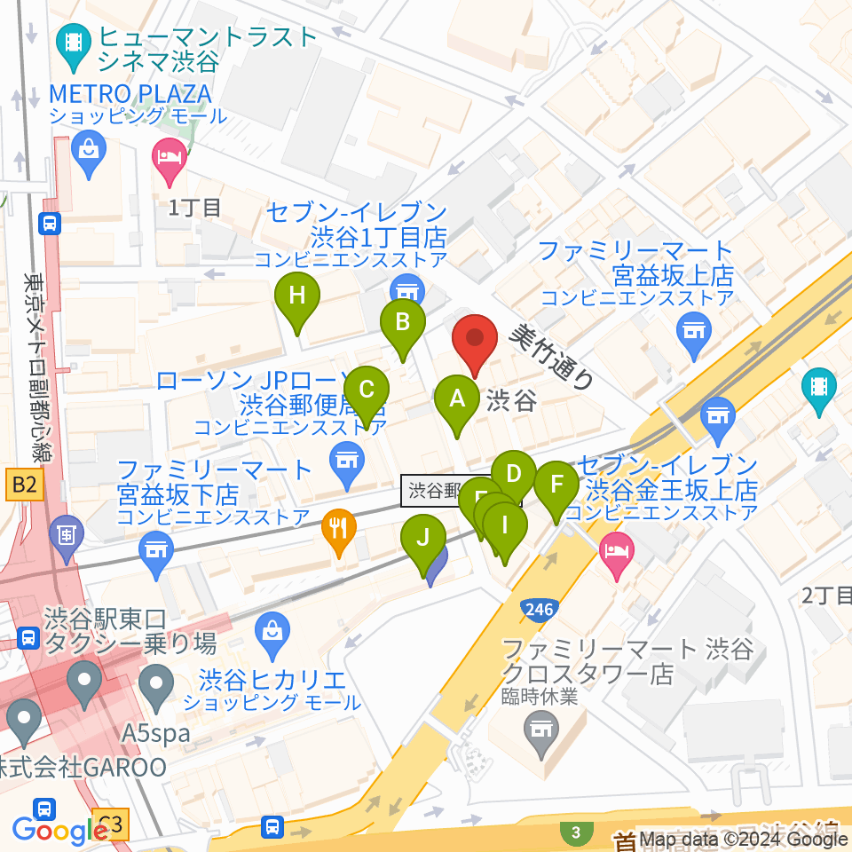 宮益坂十間スタジオ周辺の駐車場・コインパーキング一覧地図