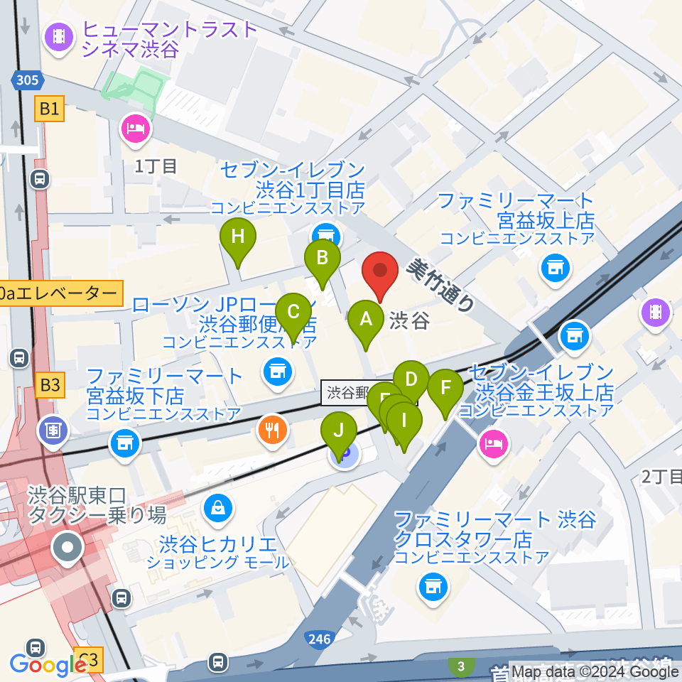 宮益坂十間スタジオ周辺の駐車場・コインパーキング一覧地図