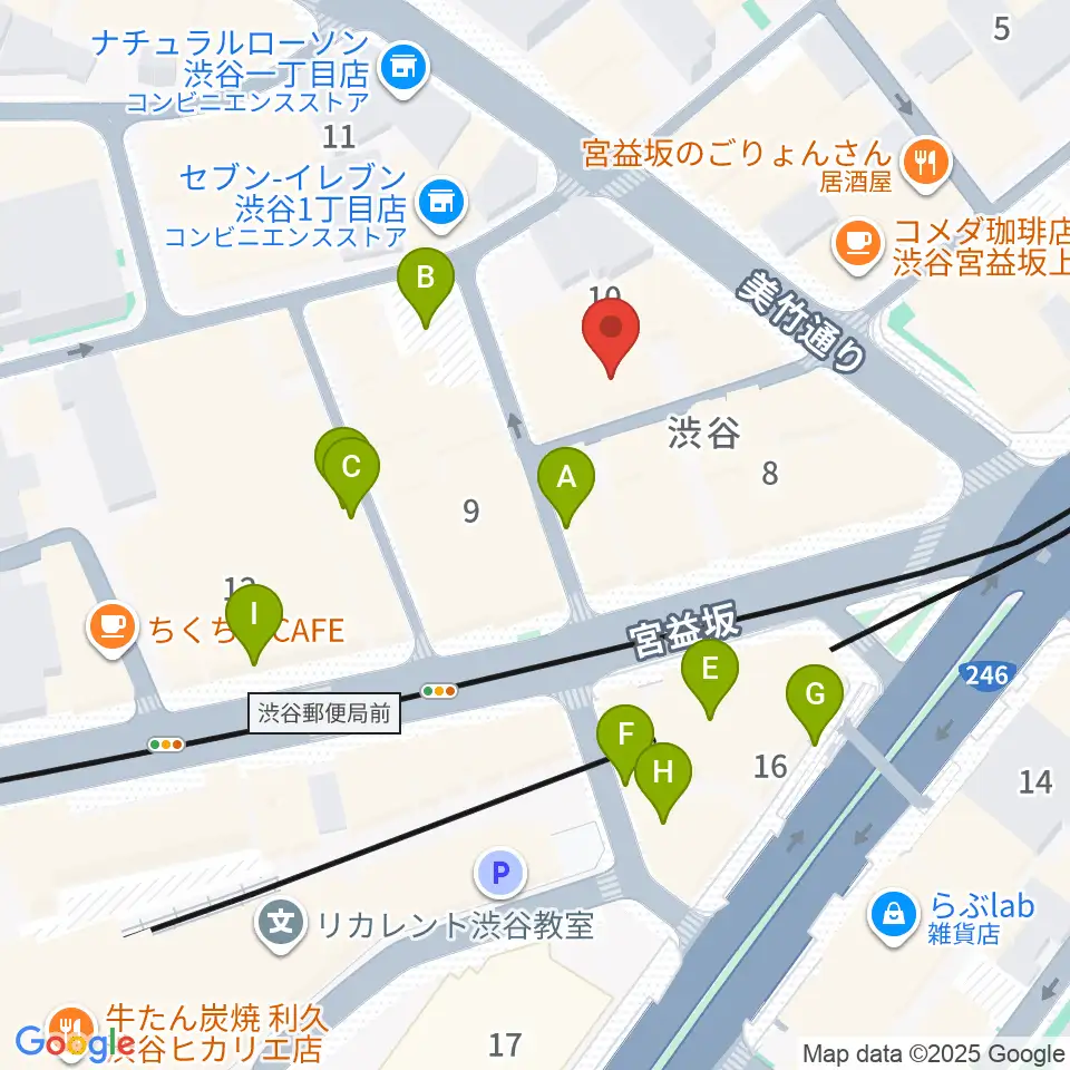 宮益坂十間スタジオ周辺の駐車場・コインパーキング一覧地図