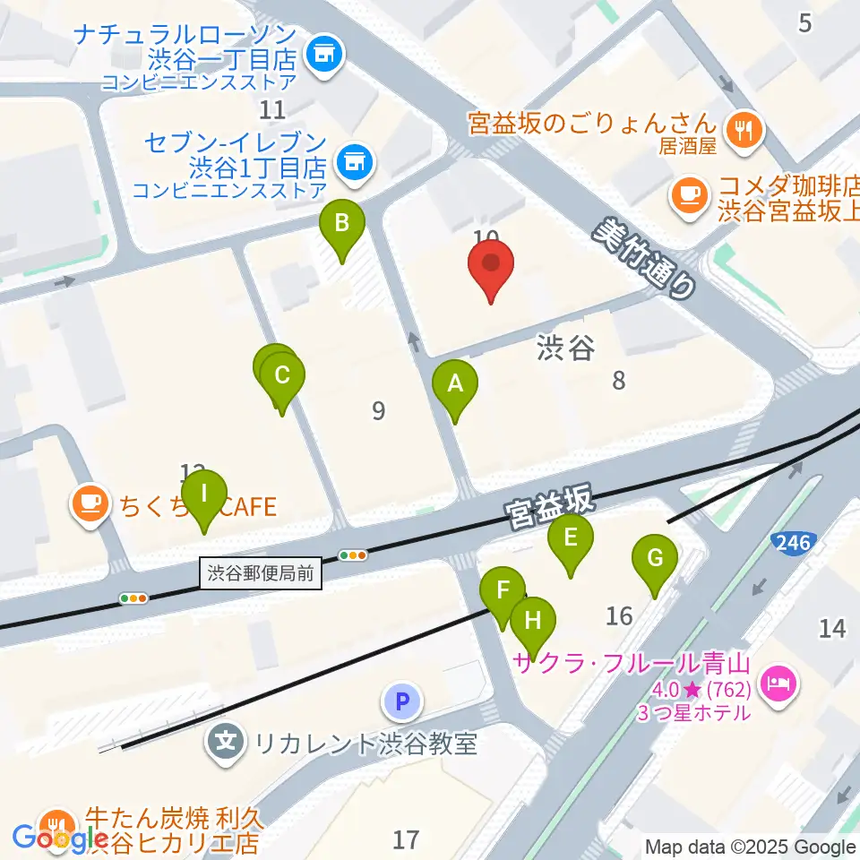 宮益坂十間スタジオ周辺の駐車場・コインパーキング一覧地図