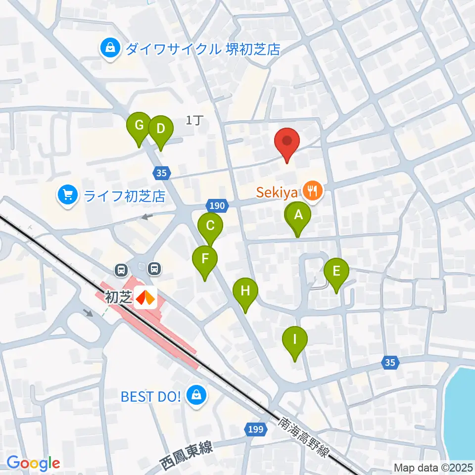 堺グランドピアノサロン 風の音周辺の駐車場・コインパーキング一覧地図