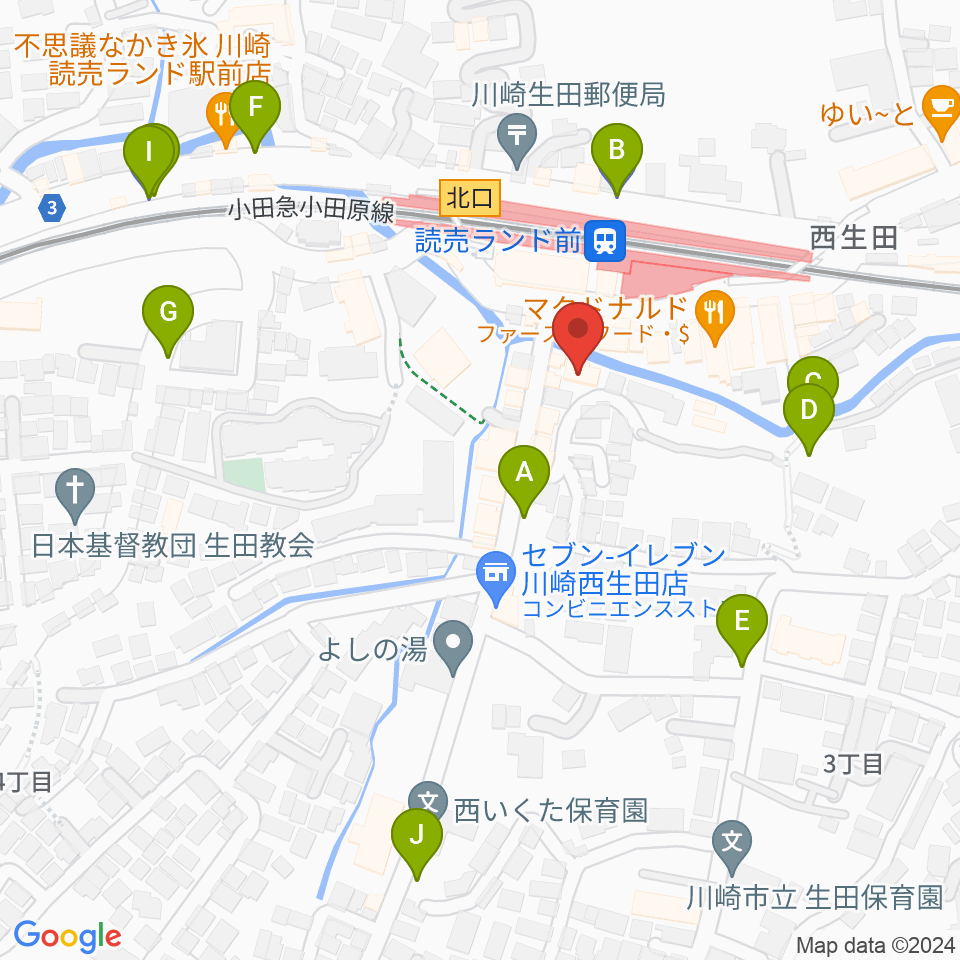 masa2sets 読売ランド店周辺の駐車場・コインパーキング一覧地図