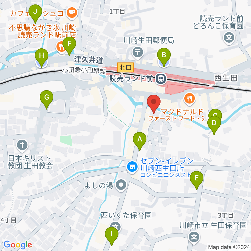 masa2sets 読売ランド店周辺の駐車場・コインパーキング一覧地図