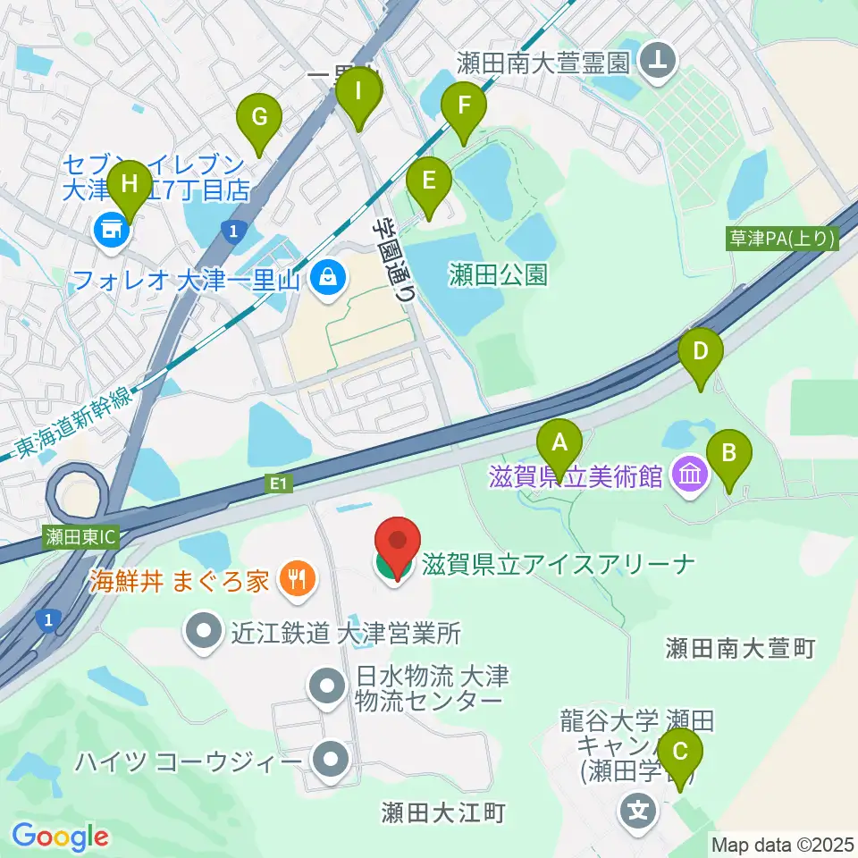 木下カンセーアイスアリーナ周辺の駐車場・コインパーキング一覧地図