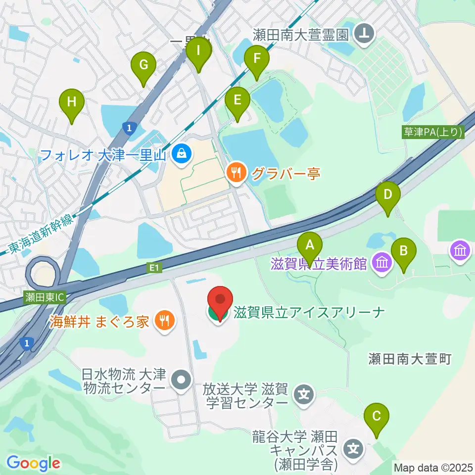 木下カンセーアイスアリーナ周辺の駐車場・コインパーキング一覧地図