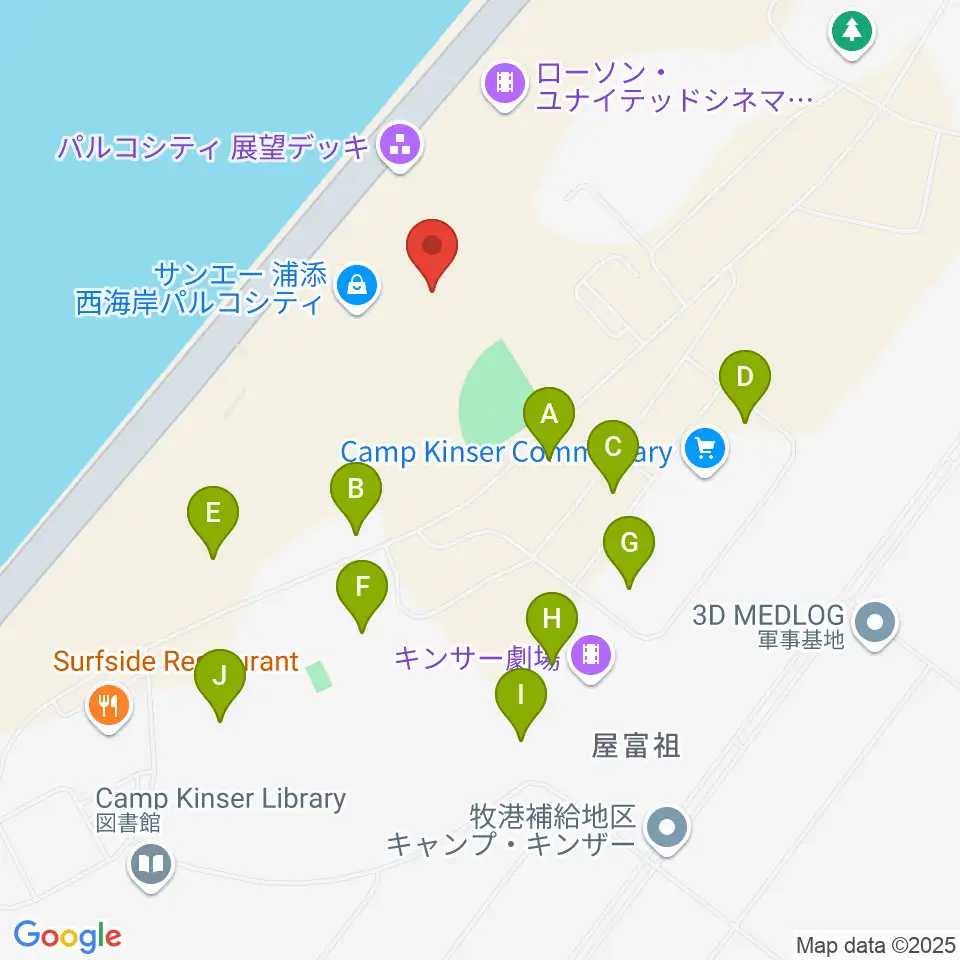 島村楽器 沖縄・浦添パルコシティ店周辺の駐車場・コインパーキング一覧地図