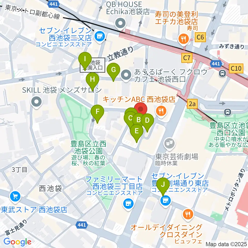クワトロ弦楽器周辺の駐車場・コインパーキング一覧地図